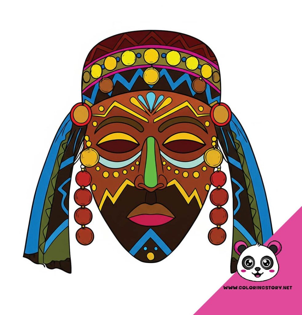 Amazigh Mask Coloring Book 6109000
