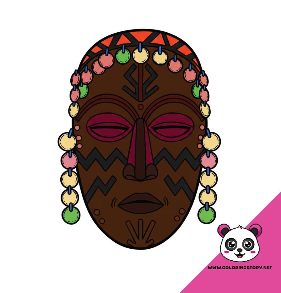 Amazigh Mask Coloring Book 6110000