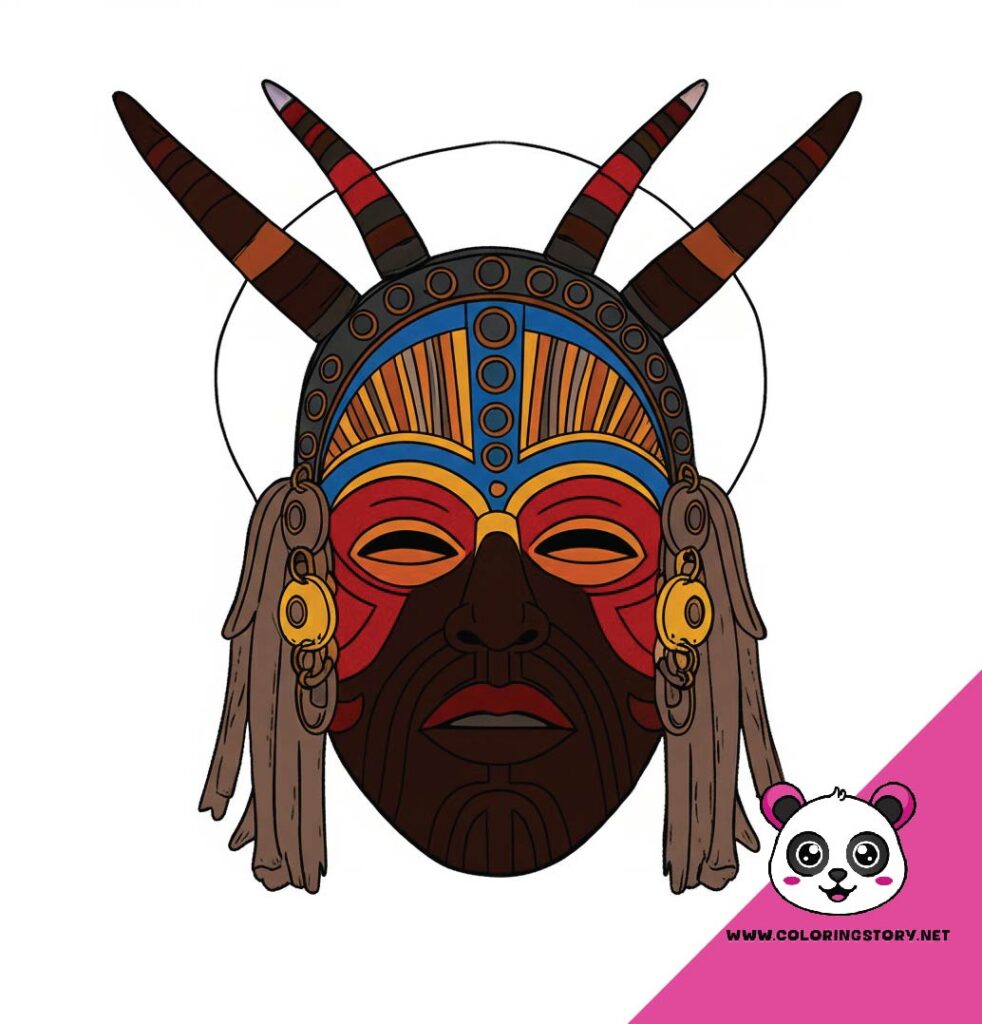 Amazigh Mask Coloring Book 6113000