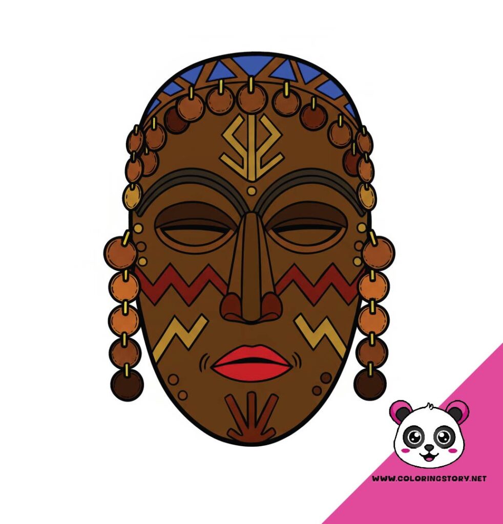 Amazigh Mask Coloring Book 6114000