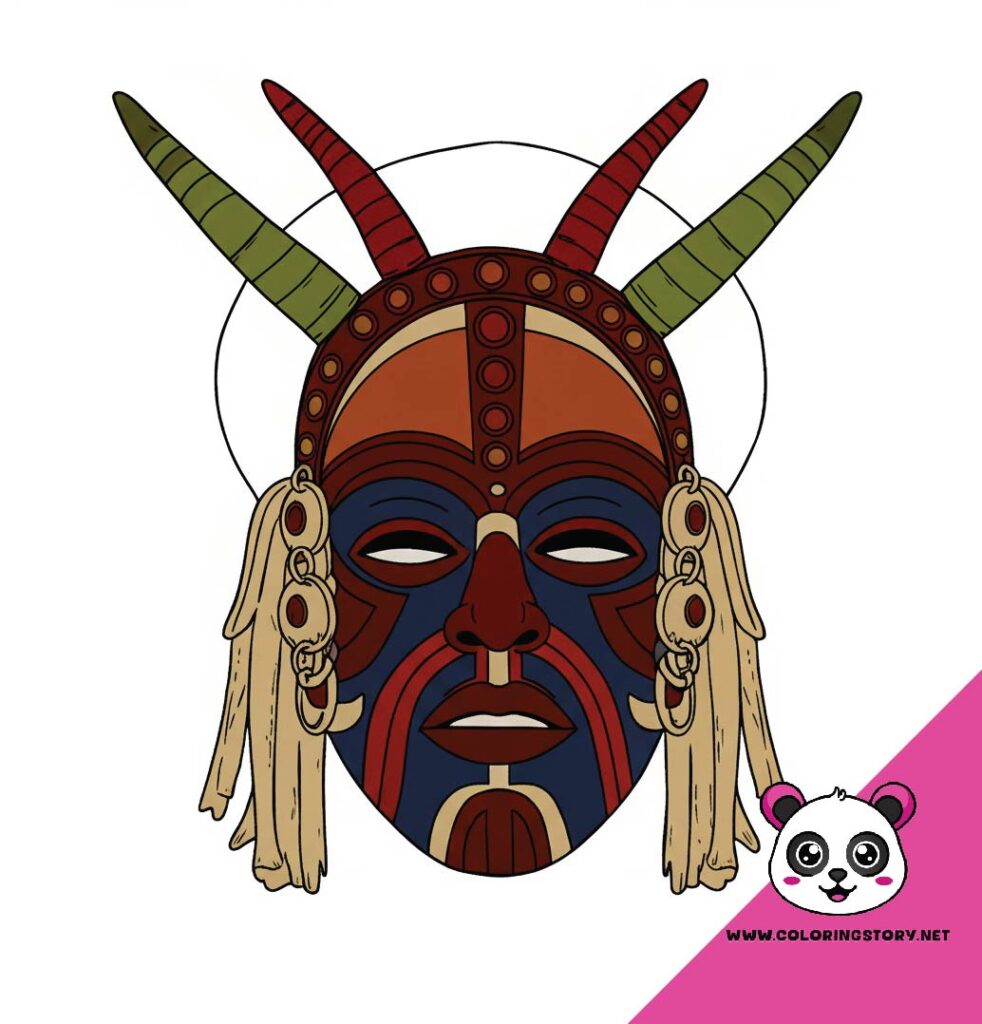 Amazigh Mask Coloring Book 6116000