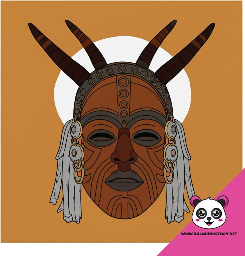 Amazigh Mask Coloring Book 6117000