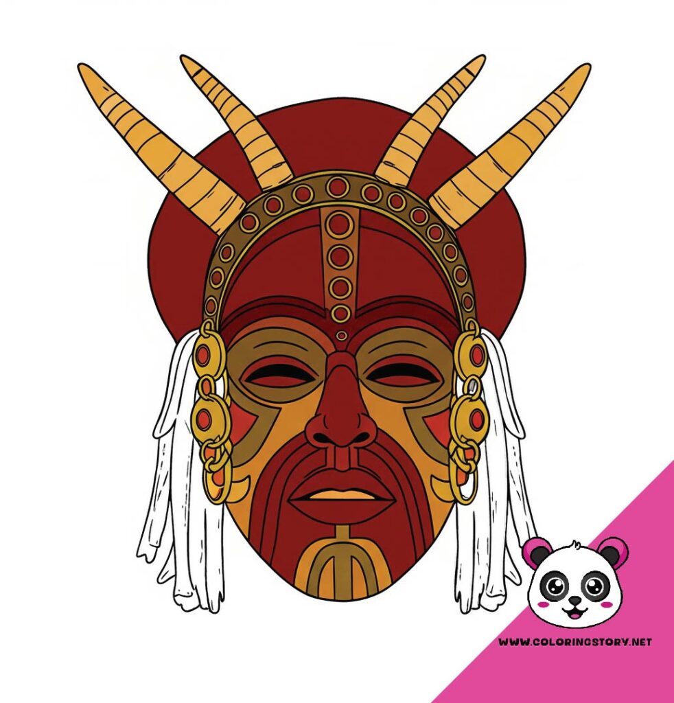 Amazigh Mask Coloring Book 6118000