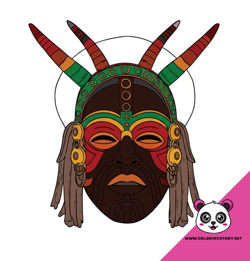 Amazigh Mask Coloring Book 6119000