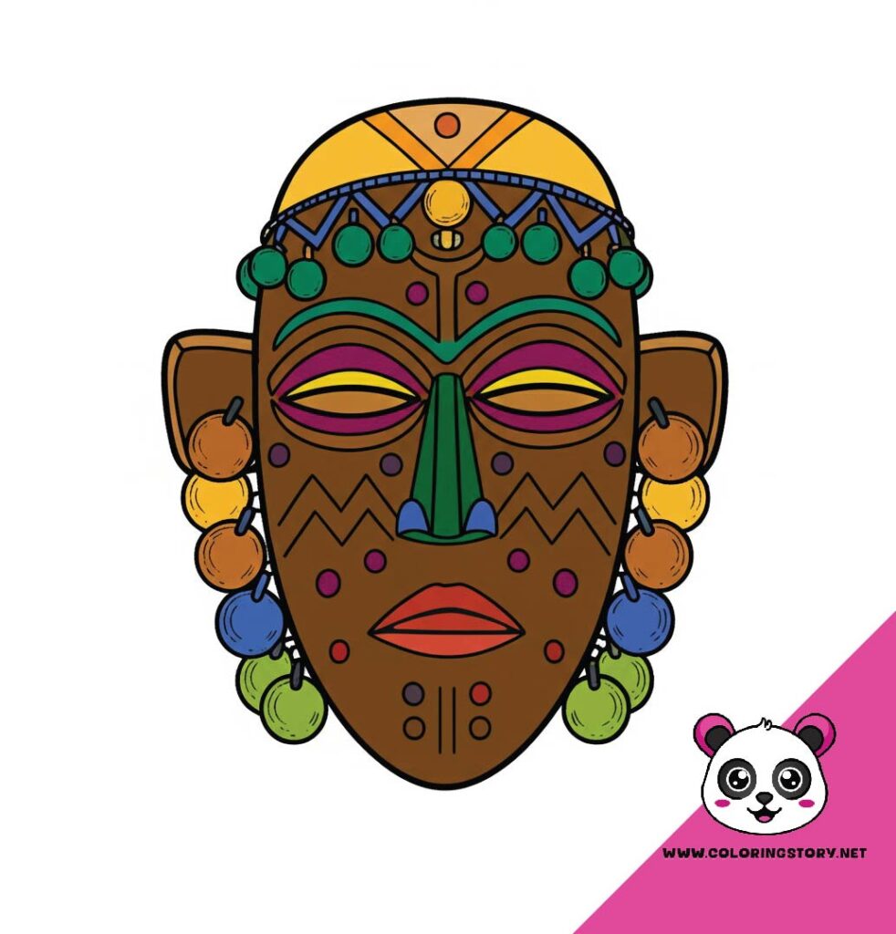 Amazigh Mask Coloring Book 6121000