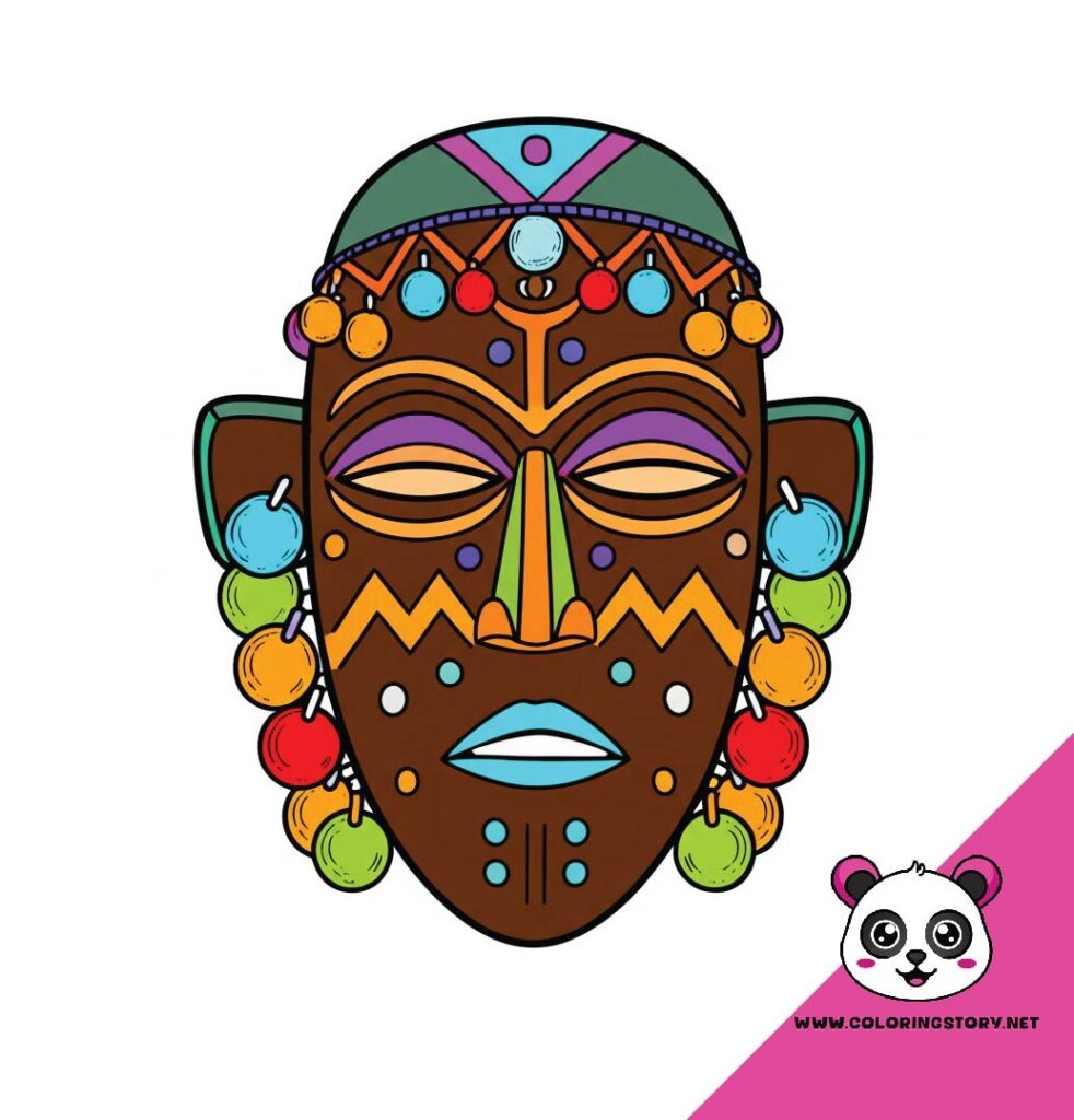 Amazigh Mask Coloring Book 6122000