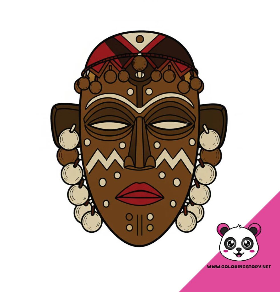 Amazigh Mask Coloring Book 6123000