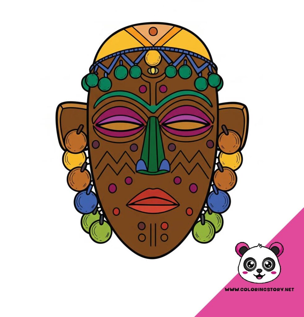 Amazigh Mask Coloring Book 6124000
