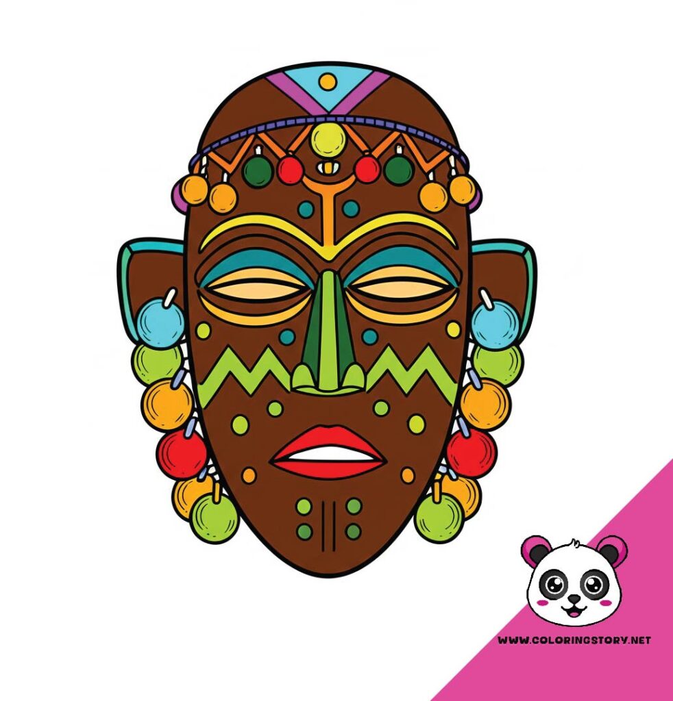 Amazigh Mask Coloring Book 6126000