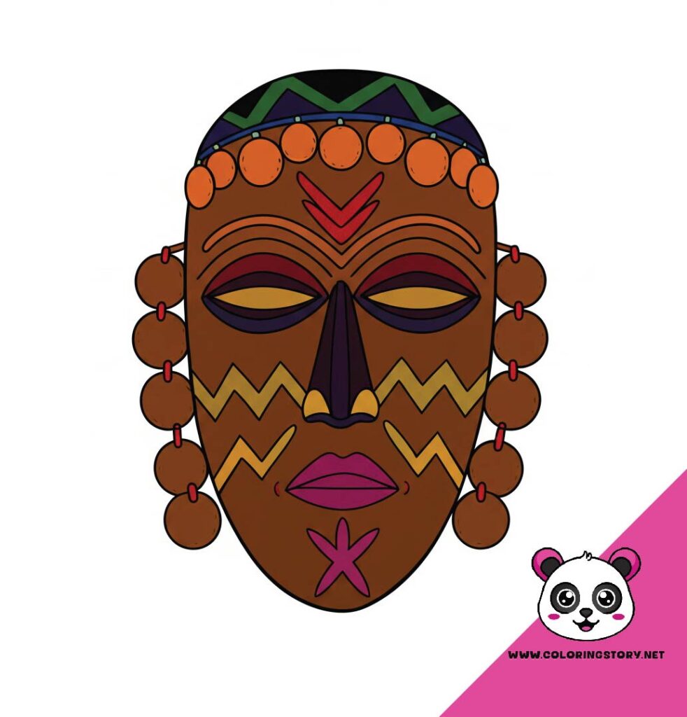 Amazigh Mask Coloring Book 6128000