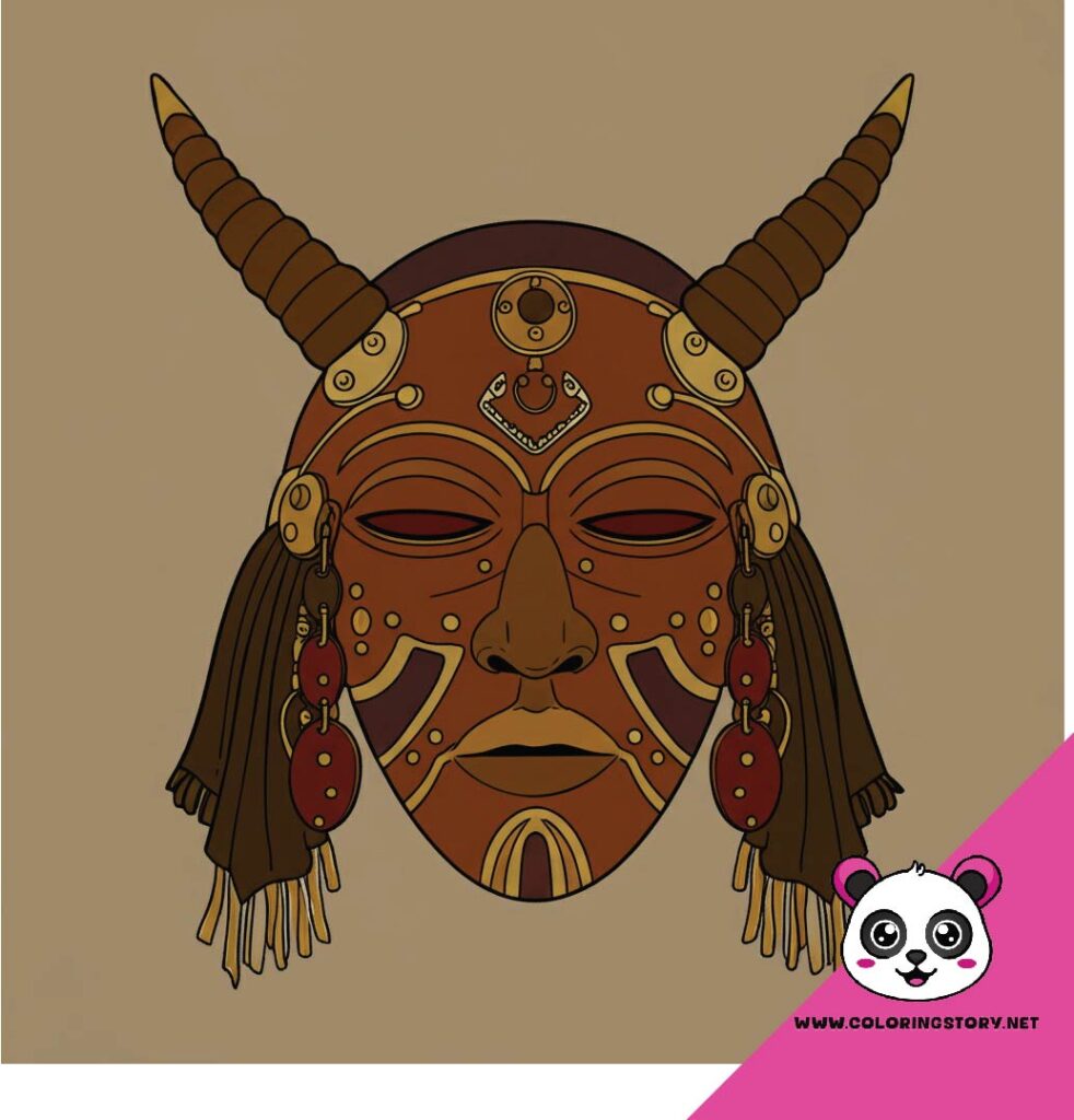 Amazigh Mask Coloring Book 6129000