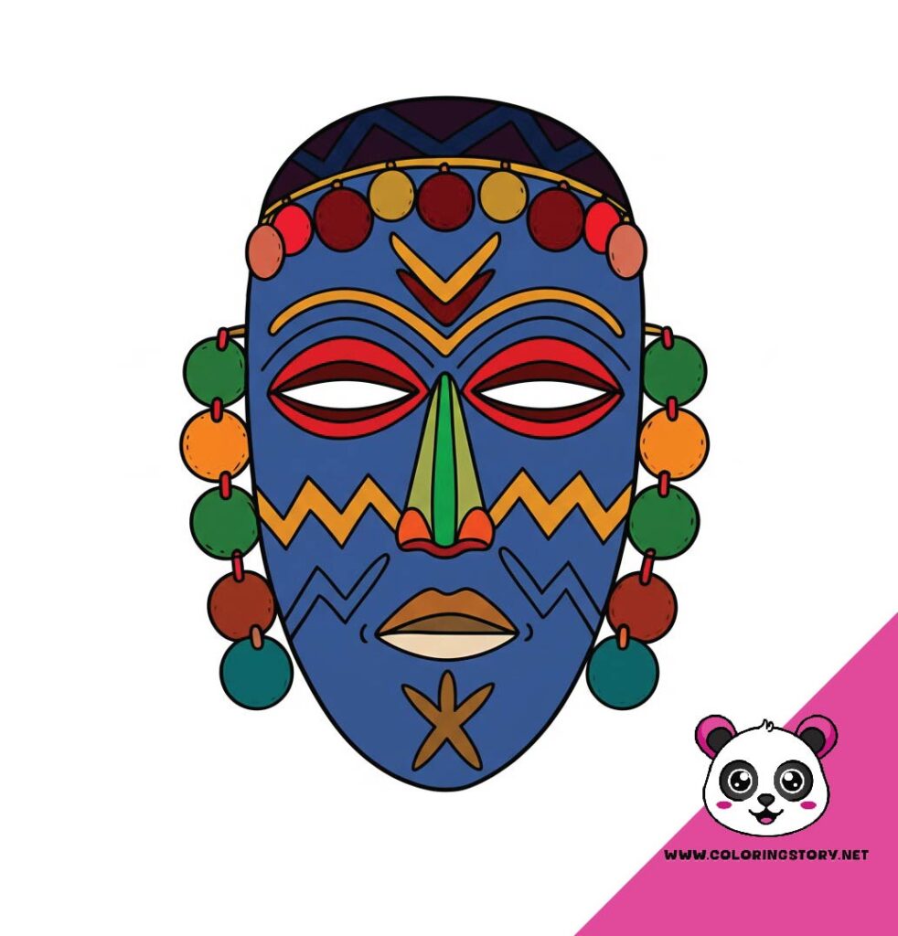 Amazigh Mask Coloring Book 6130000
