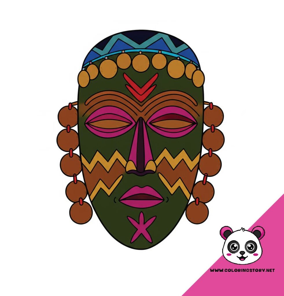 Amazigh Mask Coloring Book 6131000