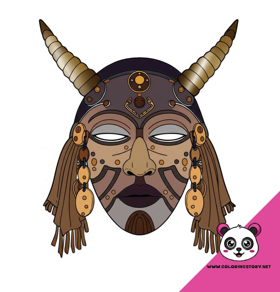 Amazigh Mask Coloring Book 6132000