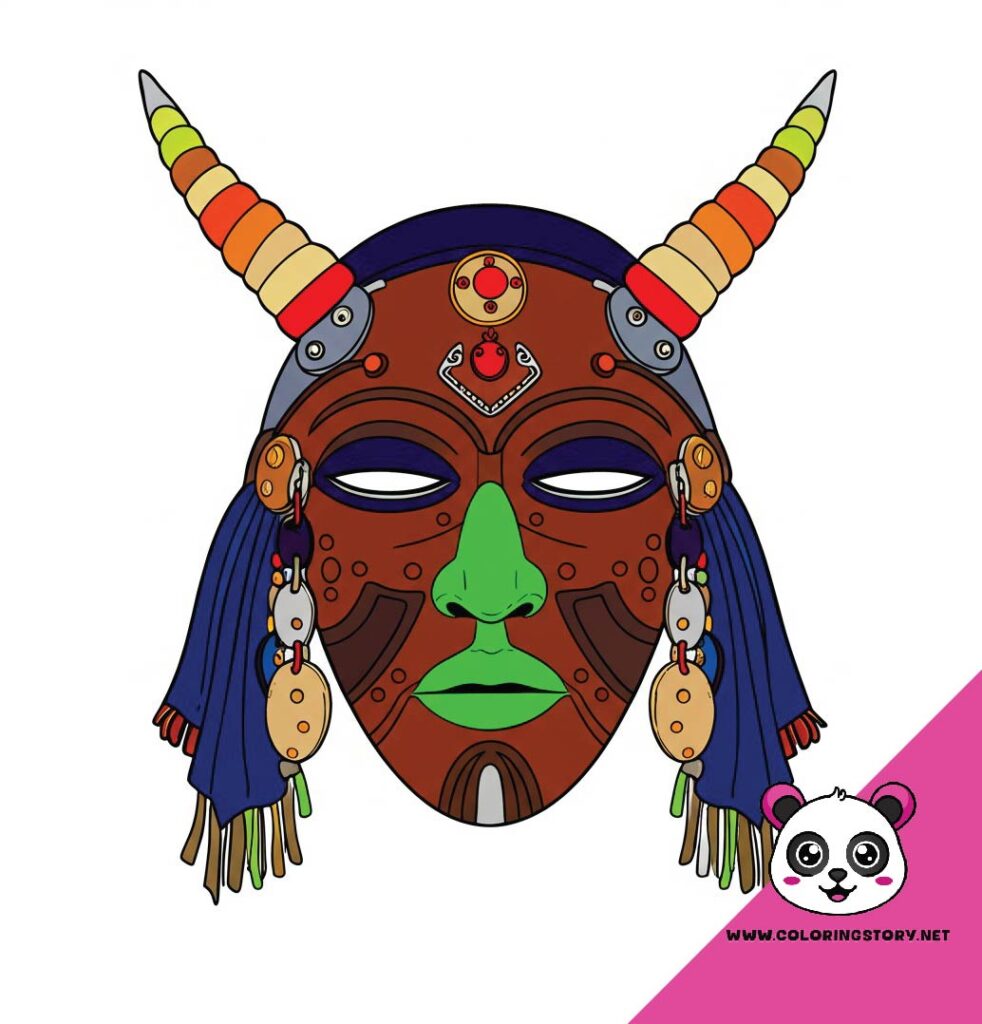 Amazigh Mask Coloring Book 6134000