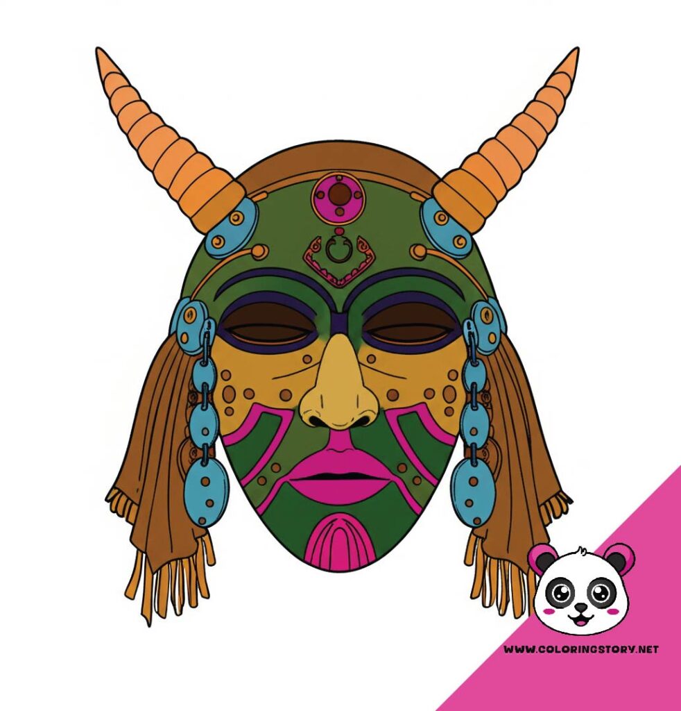 Amazigh Mask Coloring Book 6135000