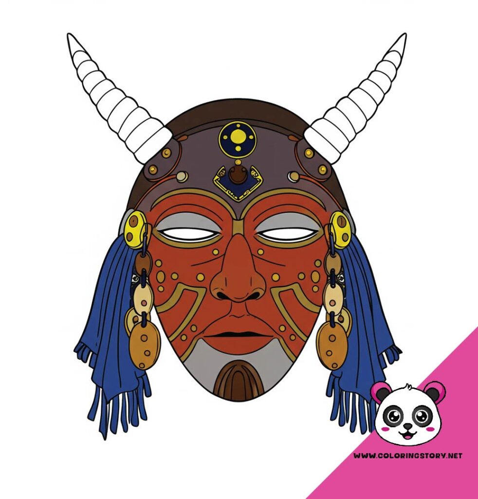 Amazigh Mask Coloring Book 6136000
