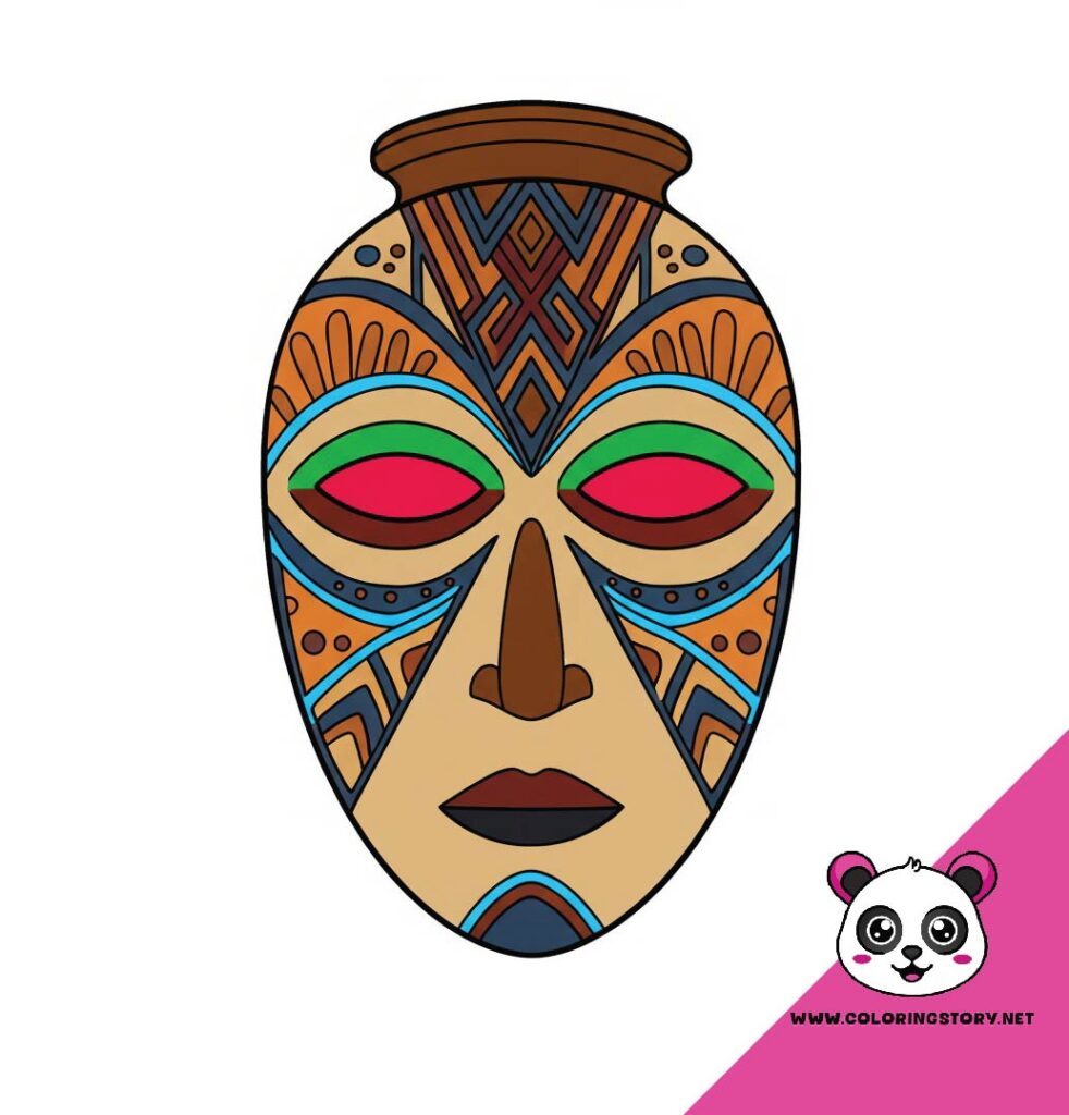 Amazigh Mask Coloring Book 6141000