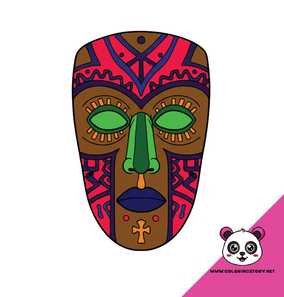 Amazigh Mask Coloring Book 6144000