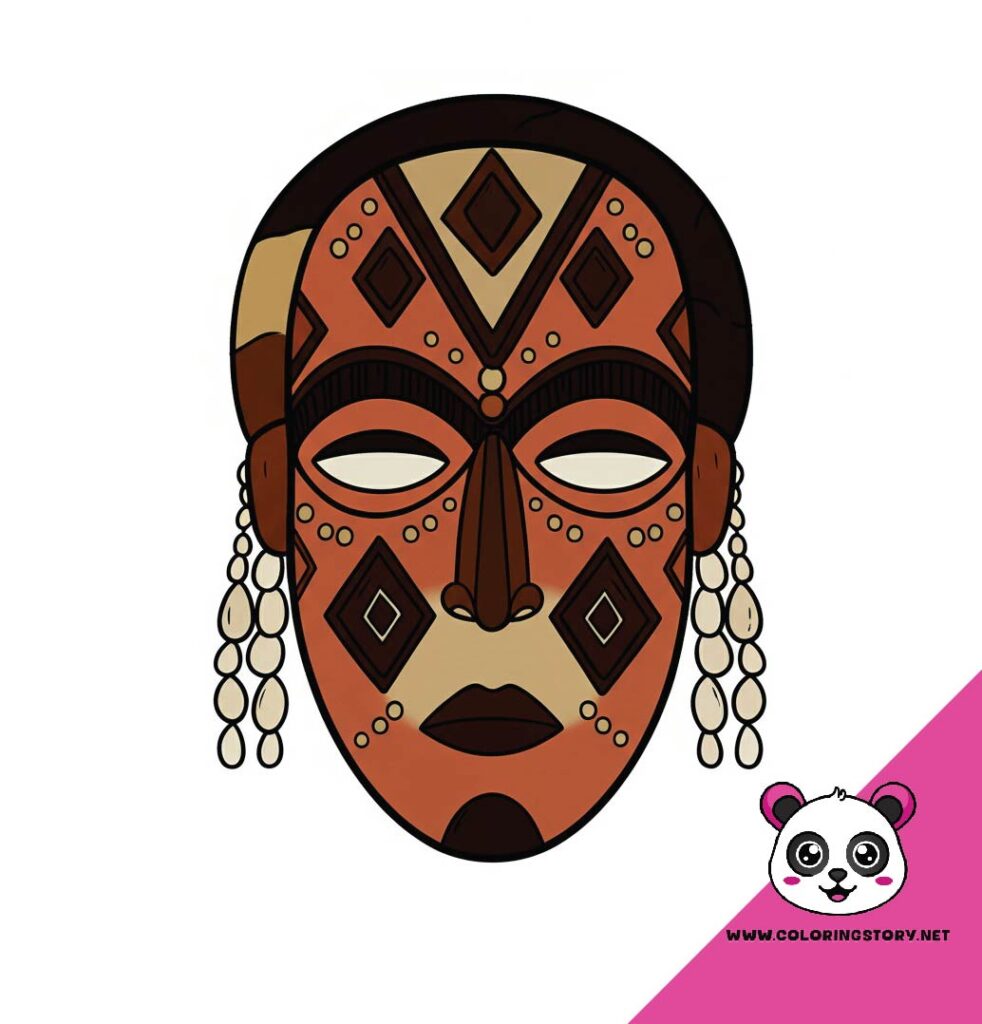 Amazigh Mask Coloring Book 6150000