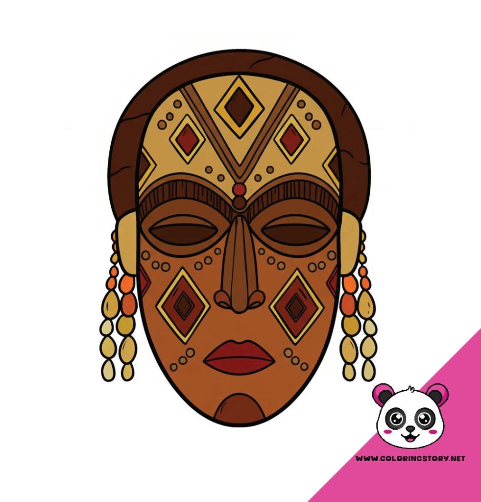 Amazigh Mask Coloring Book 6153000