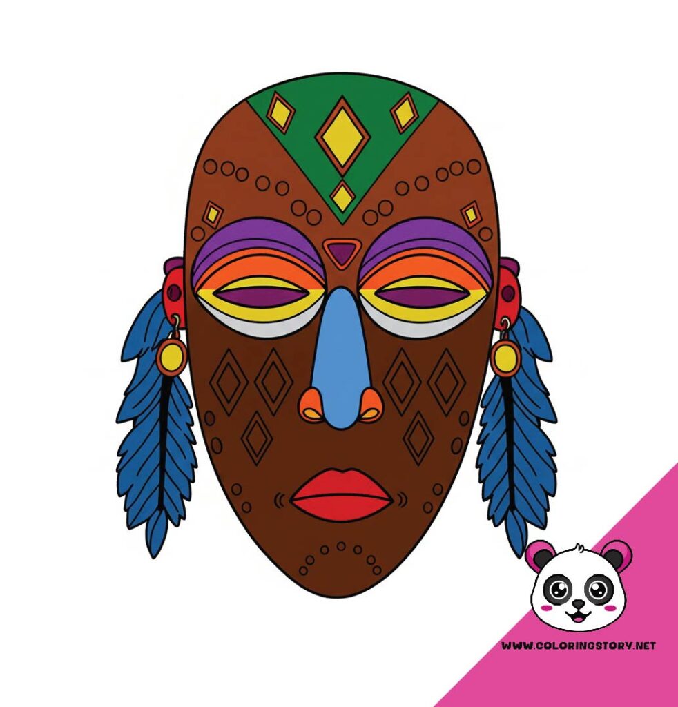 Amazigh Mask Coloring Book 6156000