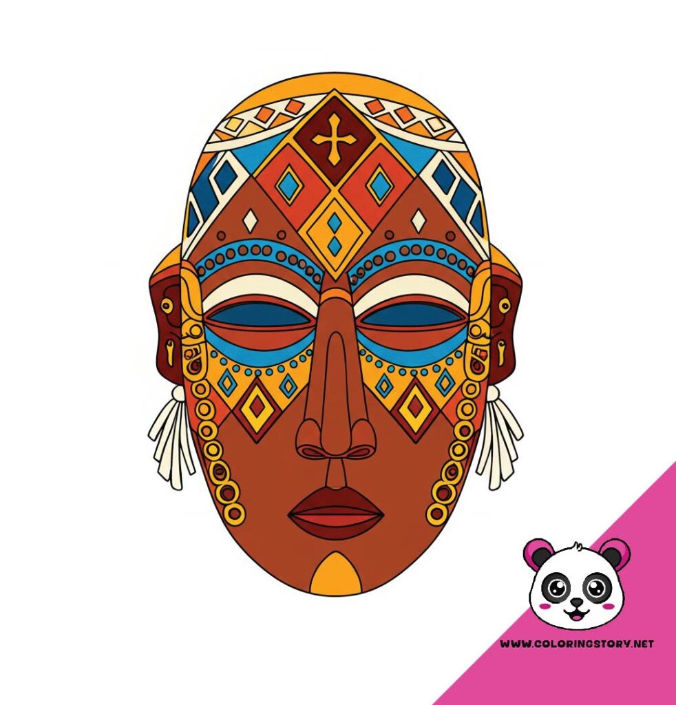 Amazigh Mask Coloring Book 6171000