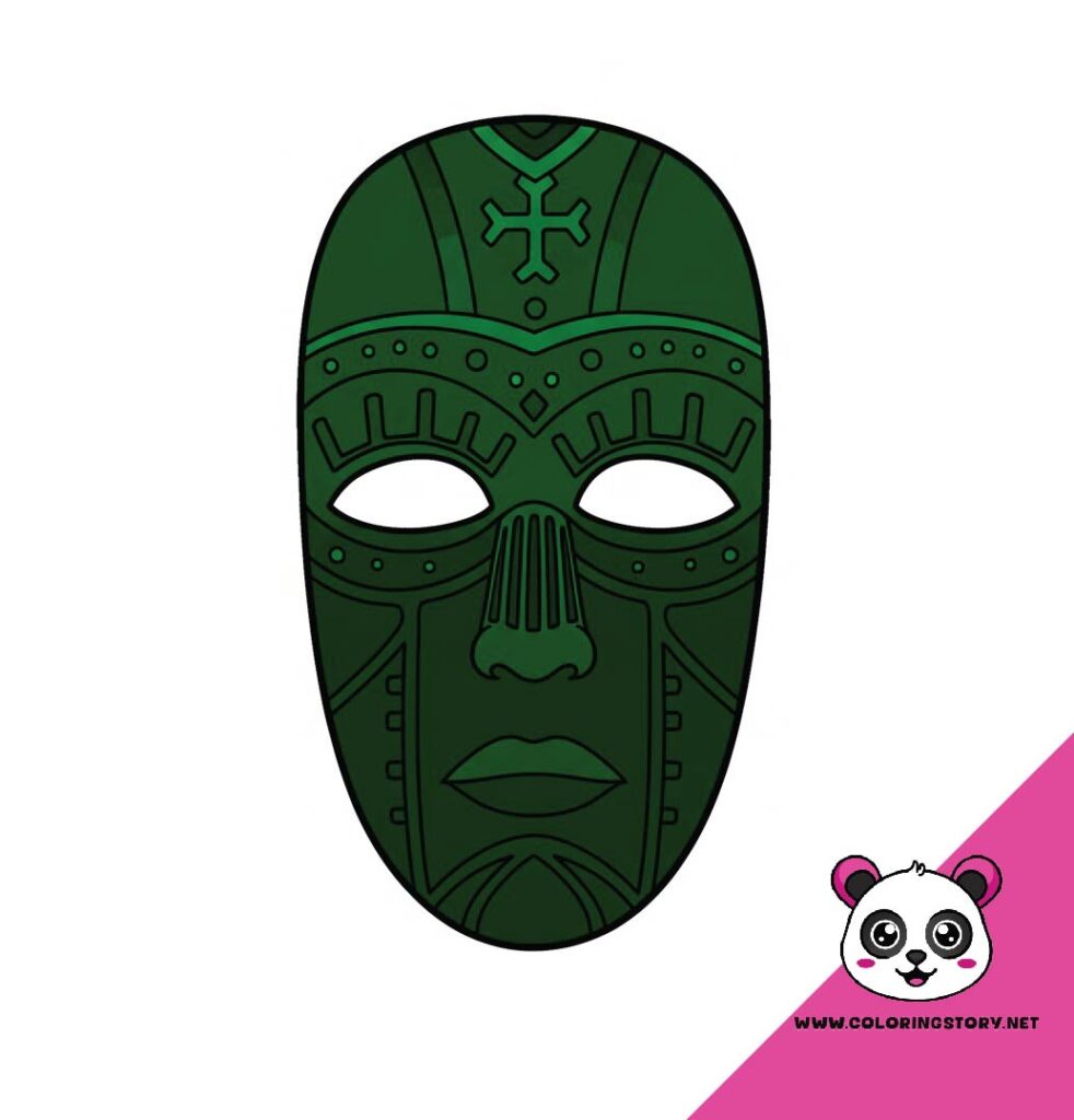 Amazigh Mask Coloring Book 6180000