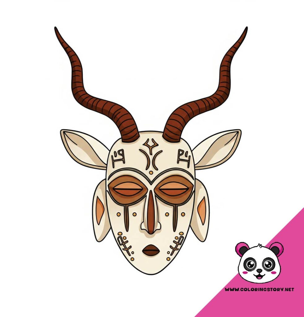 Amazigh Mask Coloring Book 6196000