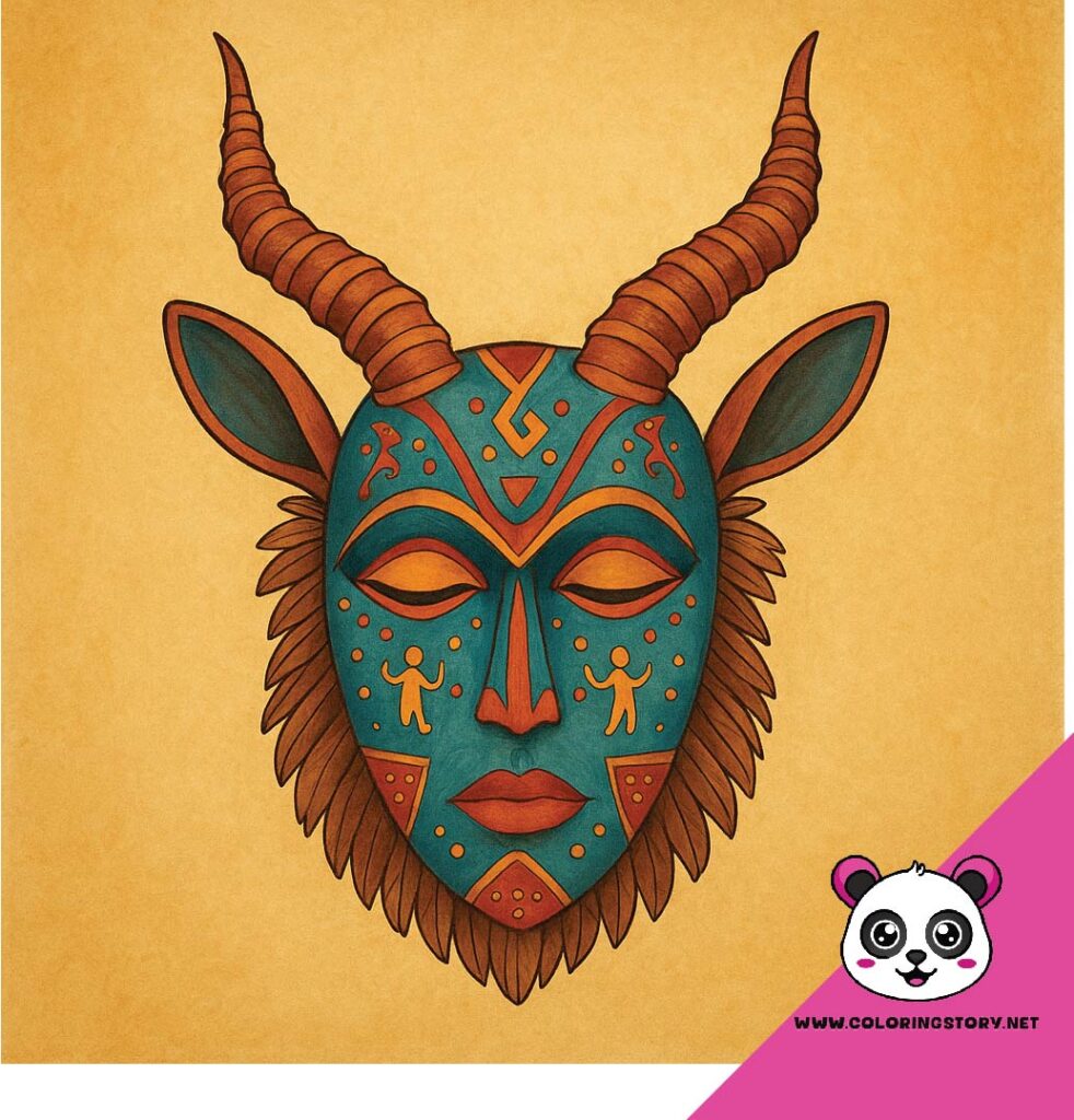 Amazigh Mask Coloring Book 6200000