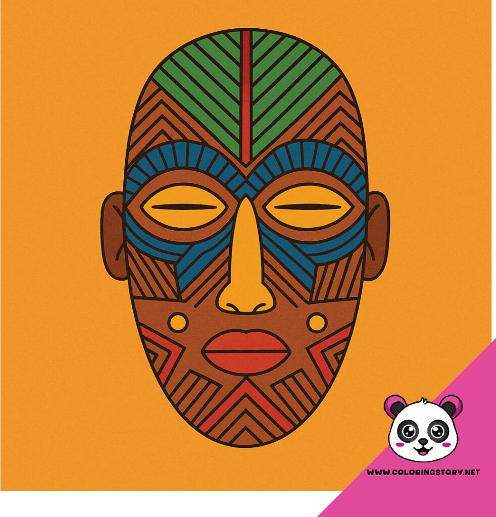 Amazigh Mask Coloring Book 6201000
