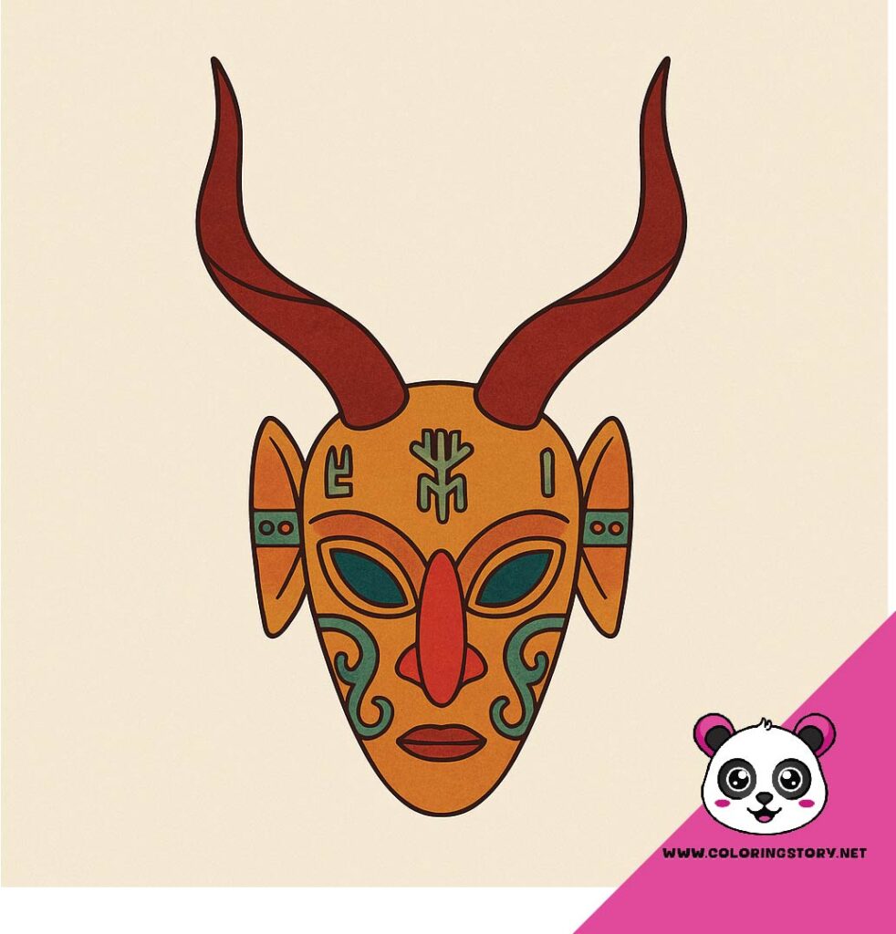 Amazigh Mask Coloring Book 6202000