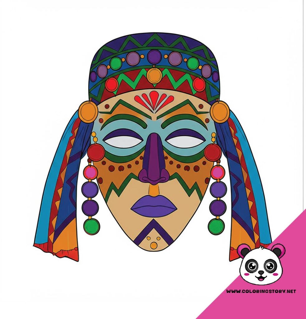 Amazigh Mask Coloring Book 6203000