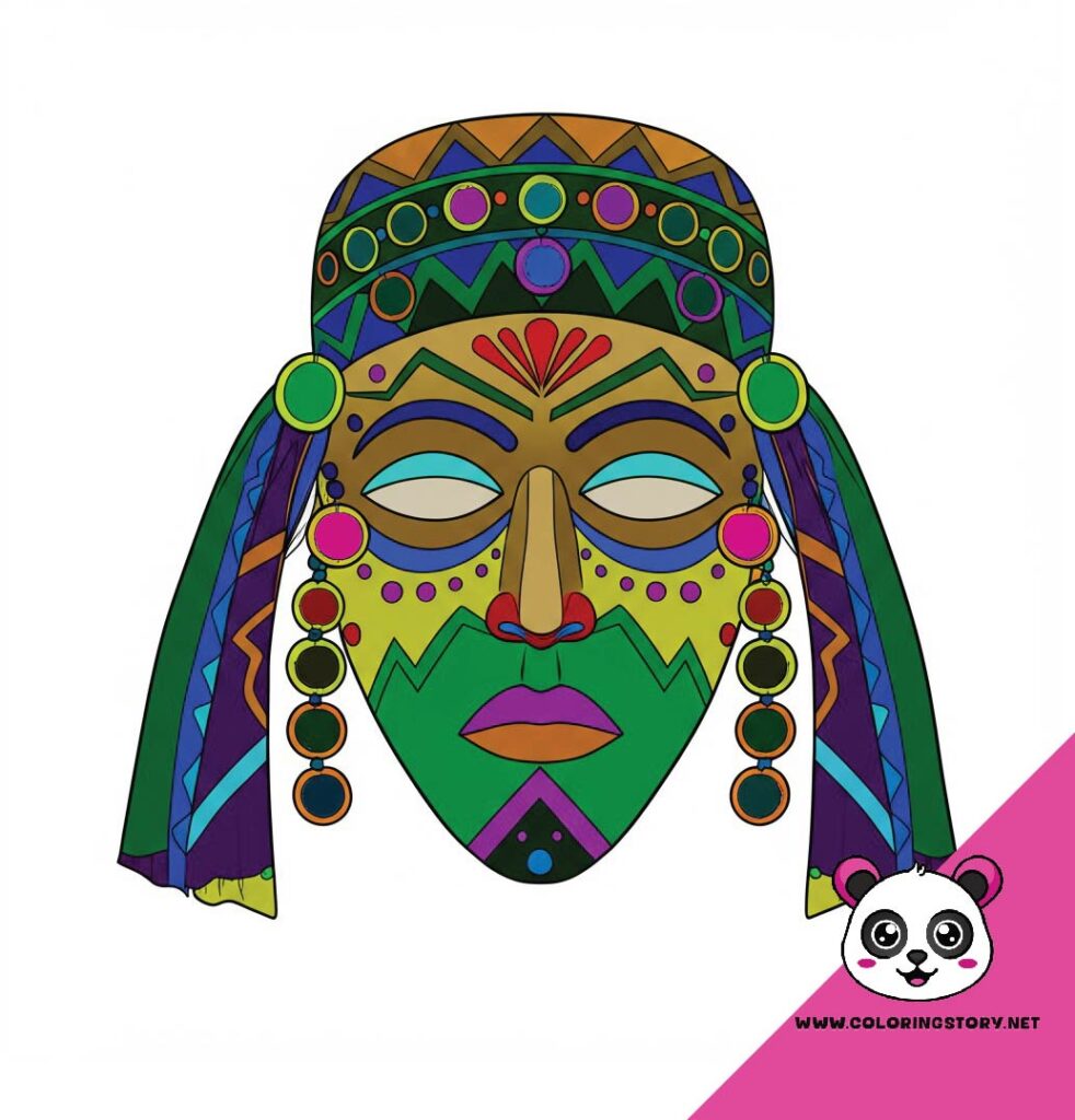 Amazigh Mask Coloring Book 6204000