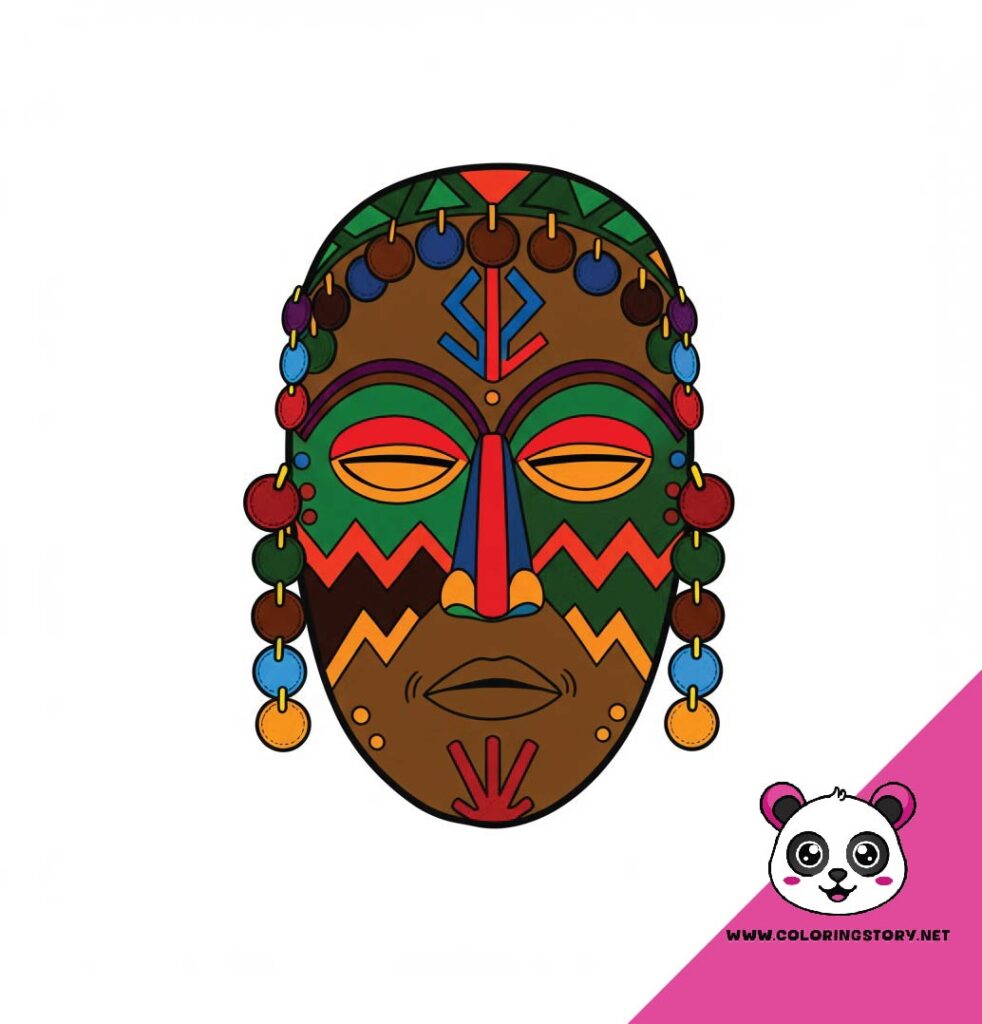 Amazigh Mask Coloring Book 6205000