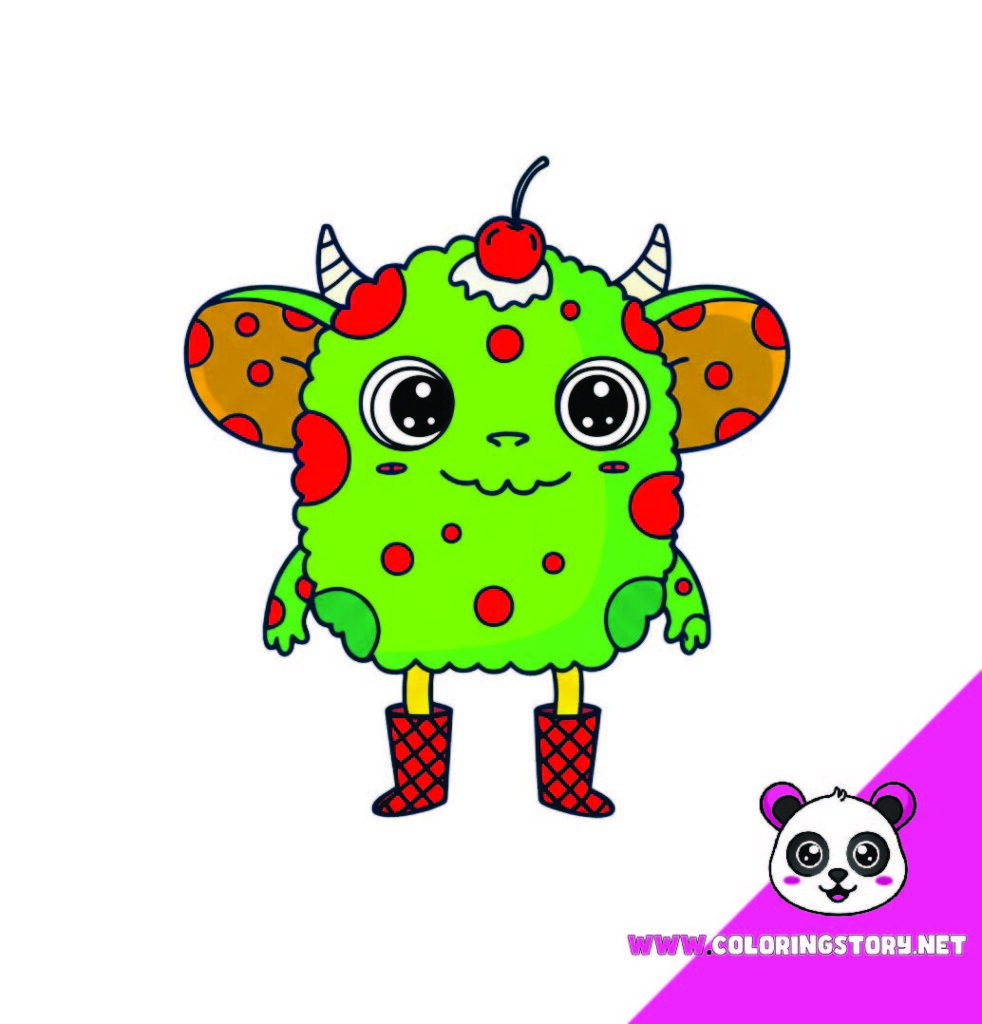 Cute Monsters Coloring Book076000