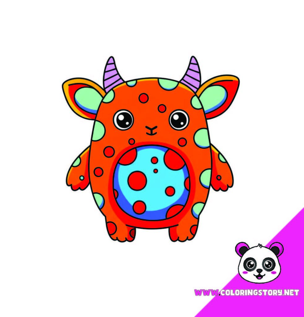 Cute Monsters Coloring Book083000