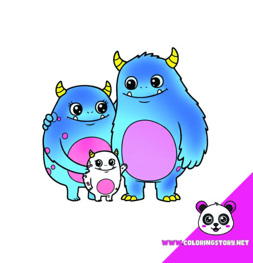 Cute Monsters Coloring Book089000