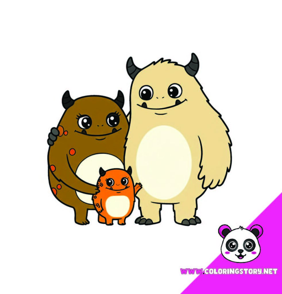 Cute Monsters Coloring Book090000