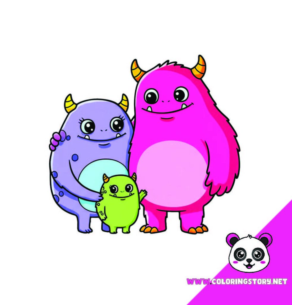 Cute Monsters Coloring Book091000